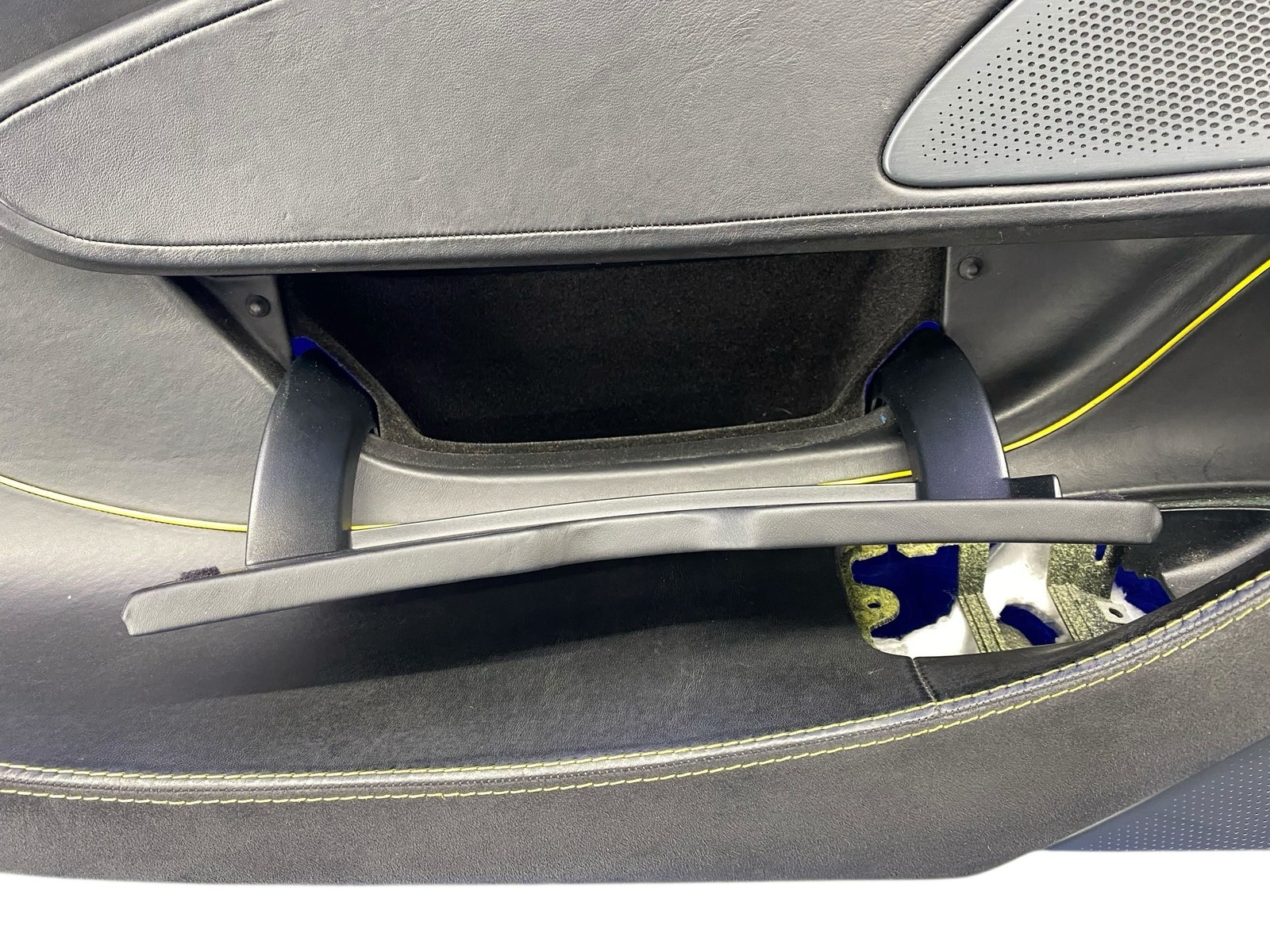 2015-2021 MCLAREN 570S FRONT LEFT INNER DOOR TRIM PANEL BLACK SUEDE ALCANTERA