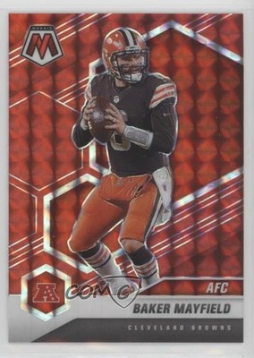 2021 Panini Mosaic Variations AFC Red Mosaic Prizm Baker Mayfield #225 e9p
