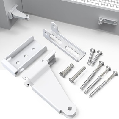 Reinforced Storm Door Closer Bracket Kit Security Parts White 40201