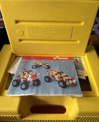 Vintage K NEX Building Pieces In Convenient Carrying Case & Directions Included.