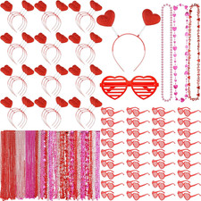 144 Pcs Valentine'S Day Accessories Set 36 Heart Headbands Head Boppers 36 Heart
