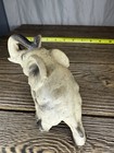 Vintage Ceramic Elephant Figurine Trunk Up Gray 6” Tall Good Luck Decor — photo 6