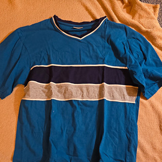 INFINITY Herren Lounge Set 2 teilig Gr. M Blau/Weiß gestreift Baumwolle V