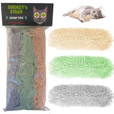 Cat Toy Pillows 3 Pack Soft Durable Crinkle Ball Catnip Smokey's Stash