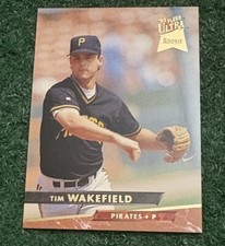 TIM WAKEFIELD - 1993 FLEER ULTRA ROOKIE CARD # 104 - PIRATES - RED SOX - MLB. rookie card picture