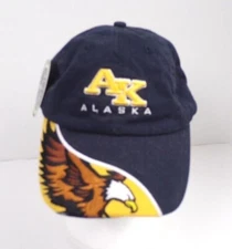 Artic Circle Enterprises AK Alaska Black Yellow Cap Hat Hook Loop Head Gear NWT