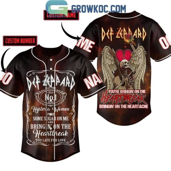 Def Leppard You’re Bringin’ On The Heartbreak Personalized Baseball Jersey