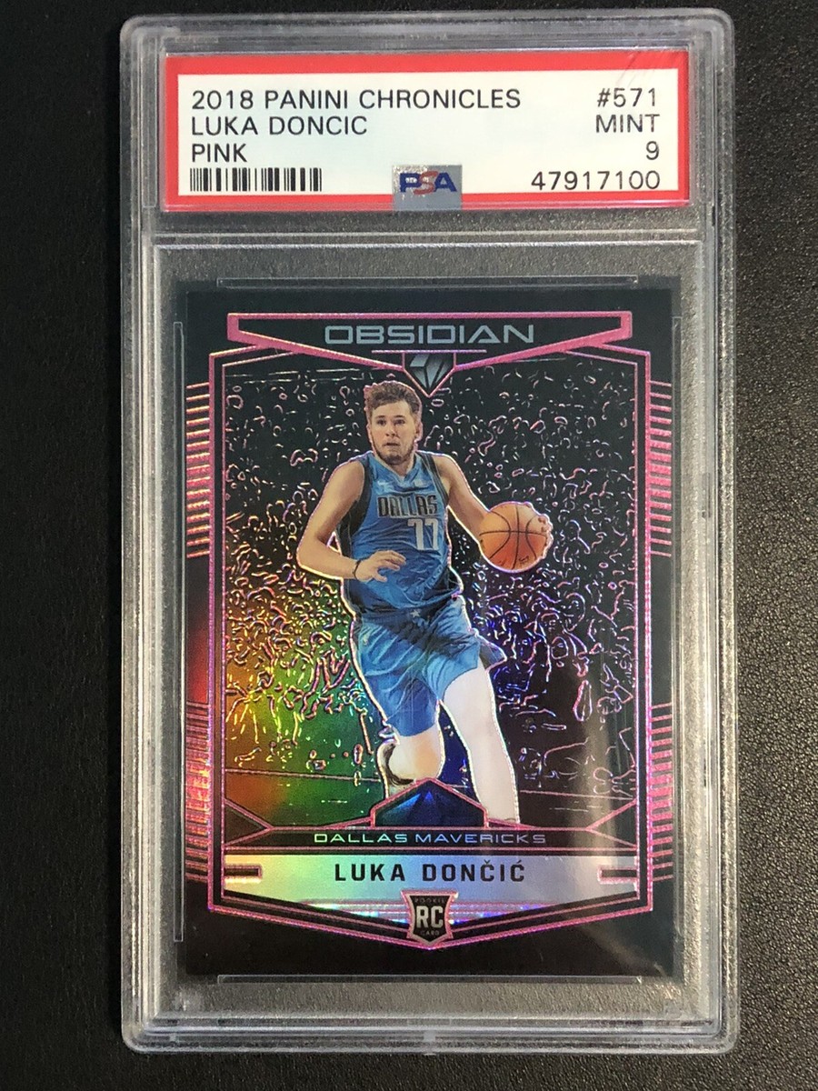 2018-19 Panini Chronicles Luka Doncic Obsidian Pink RC Serial #/75