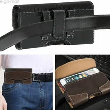 Horizontal Cell Phone Pouch Holster Belt Clip Holder+ Loop Rugged Case (3 Sizes)