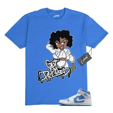 1 Mid Legend Blue White T Shirt to Match PRESSED