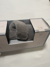 Alfani Faux Fur Slide Boxed Slippers Tornado Grey Women's- Large 9-10  New