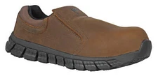 HOSS Men's SLIPKNOT 30202 Composite Toe Slip-On Shoe, Brown Leather, Size 12 M