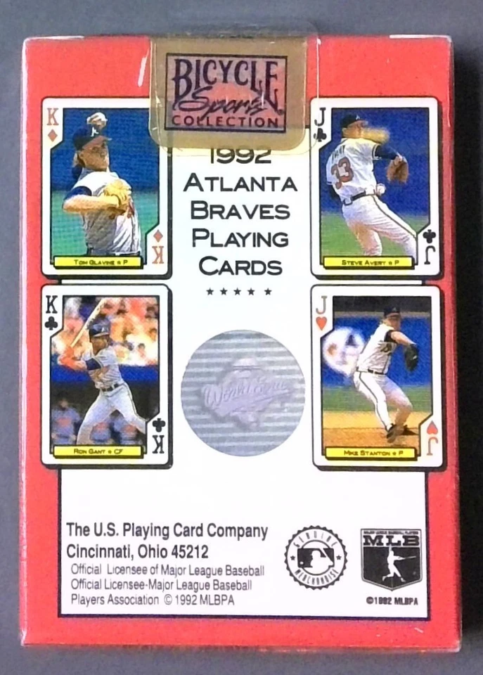 Bicycle Sports Collection 1992 World Series Atlanta Braves Playing Cards -SEALED - Image 2 of 3