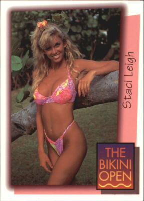 タレントカード Bikini Winter 1992 BIKINI OPEN 😎 Collectible Model Trading Card #6 😍 Staci