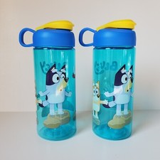 Lot Of 2 Zak Bluey 16.5oz Water Drink Bottles Disney Cup Reusable Plastic Bingo