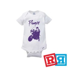 Prince Purple Rain Gerber Baby Onesie® Cotton Unisex White Short Sleeve Bodysuit