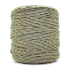 Premium Khaki Macrame Cord Twine, 100 m / 328 ft of 5 mm Natural Cotton (Reel)