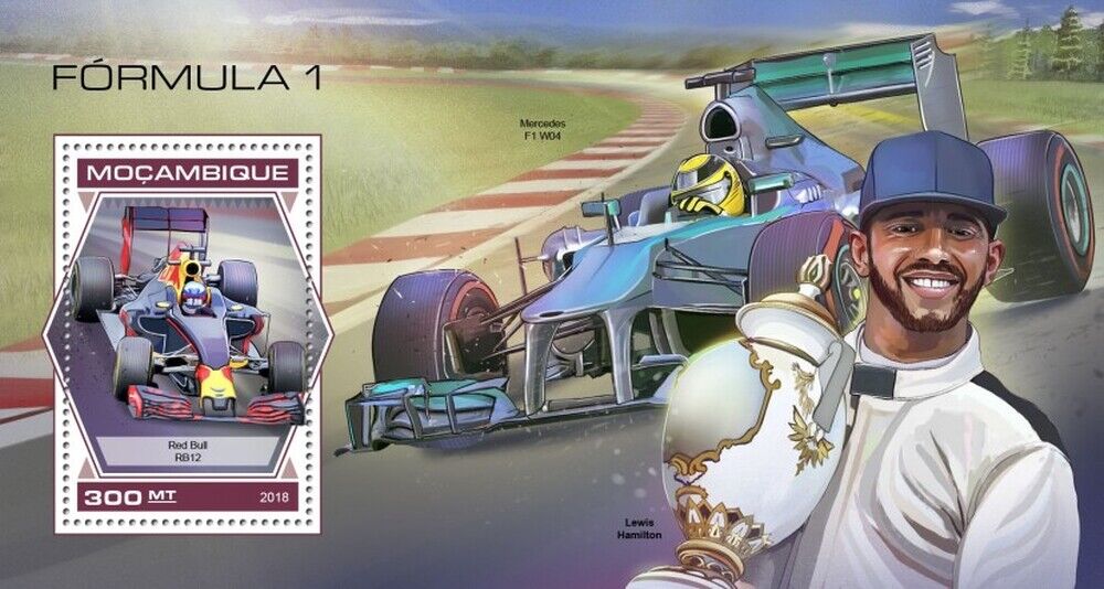 RED New popularity BULL RB12 Lewis Hamilton MERCEDES W04 Car Stamp Luxury goods F1 Sheet