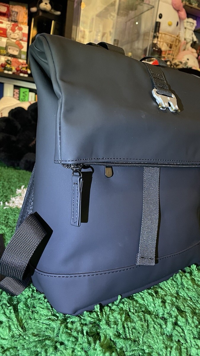 Metal buckle roll top backpack bag book duffle rollercoaster Metal buckle roll top backpack bag book duffle rollercoaster