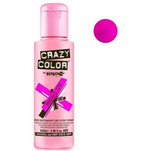 Crazy Color Rebel Uv 100 ml Fucsia colore semipermanente durata 6/8 lavaggi