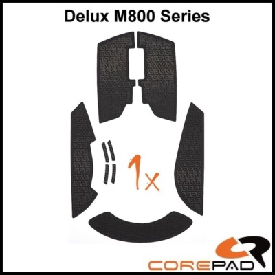 Corepad Soft Grips schwarz Delux M800 Series Maus Grip Tape Aufkleber Sticker