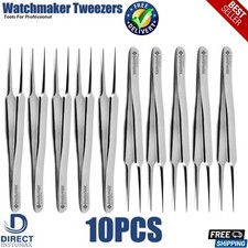 Watchmaker Repairs Mechanical Watch Repair Jewelry Tweezers 10Pcs INSTUMAX