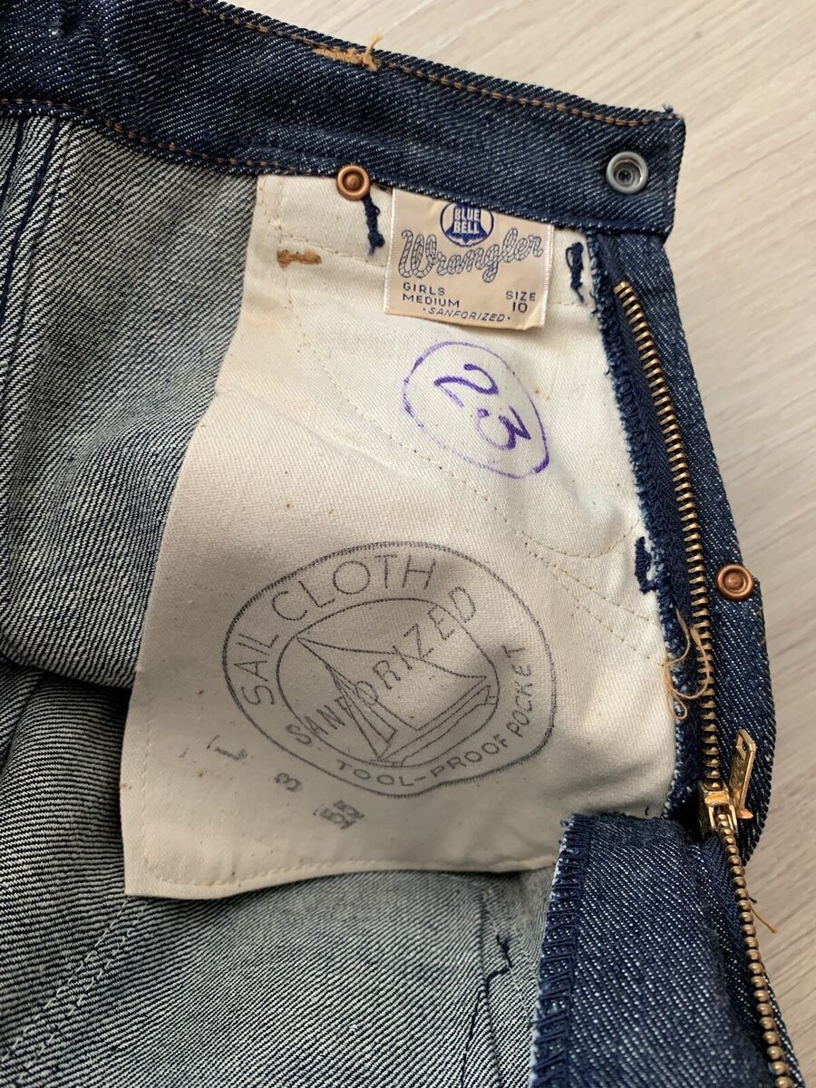 NEW Vtg 50s BLUE BELL Wrangler Side Zip Jeans Girls NEW Vtg 50s BLUE BELL Wrangler Side Zip Jeans Girls