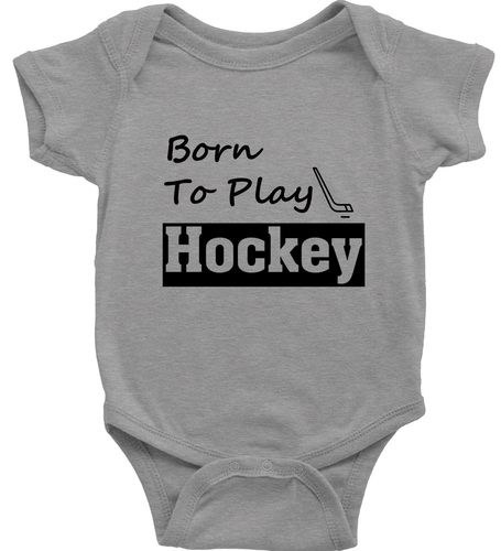 Infant Baby Bodysuit One-Piece Born To Play Hockey Toddler Kid Youth Tee T-Shirt - Picture 16 of 36
