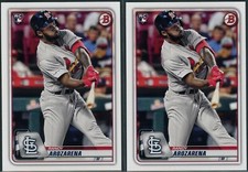 2020 Bowman Randy Arozarena #24 RC - PAIR - Tampa Bay Rays - ON FIRE!!