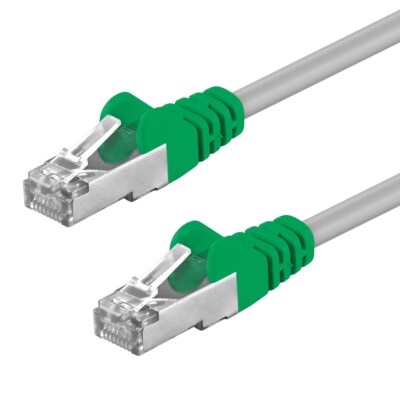CAT.5e 5m F/UTP Crossover Kabel grau RJ45 LAN Netzwerkkabel Ethernetkabel