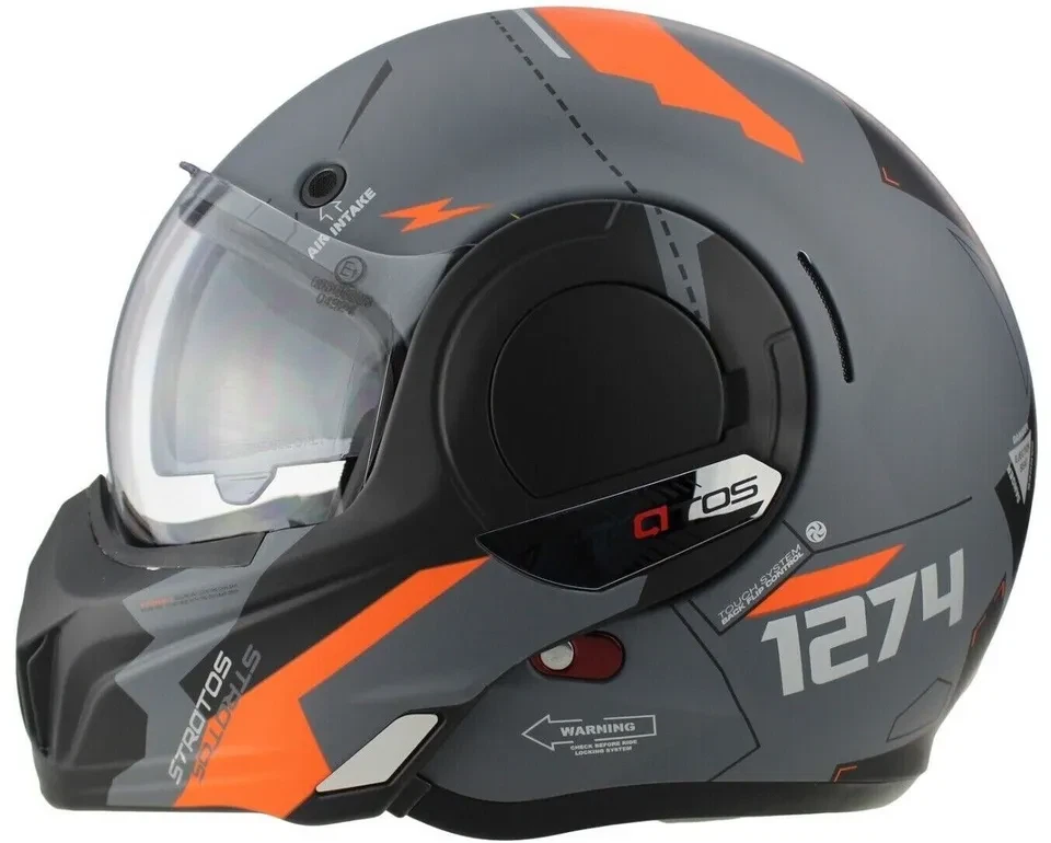 Viper PJ Normado F242 Flip Up 180 Techo Reverse Modular Motorcycle Crash Crash - Imagen 4 de 4