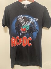 Vintage 1985 AC/DC Fly On The Wall Tour Single Stitch Shirt Made in USA 80s Rock