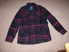 Green With Envy Black/pink Checked Smart Coat, Wool Mix 38-40 Inch Chest