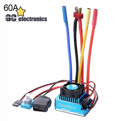 Waterproof 3900KV Brushless Motor 45A 60A 80A 120A ESC for 1/10 RC Car Truck - Picture 13 of 17