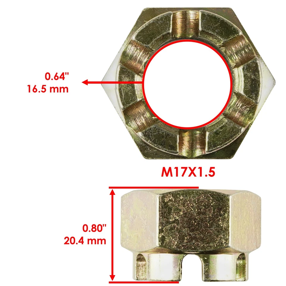 2x Tuerca de castillo de eje trasero con pasador para Polaris Magnum 500 4x4 1999-2003/RMK 2x4 2002 Foto 2 de 4