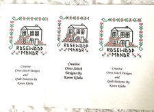 Rosewood Manor Designs Karen Kluba Cross Stitch Patterns Lot of 3 Samplers New