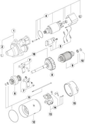 MAHLE Starter Für MASSEY FERGUSON 7415 Mf 3600 NEW HOLLAND T6 11- 3823621M91