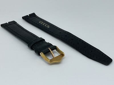 Gucci Black Leather Strap with Gold-Tone Branded Hardware unisex s-l400.jpg main image 3