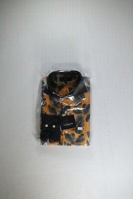 Men's Leo Danieli Orange Floral Button Down Shirt Size 16.5 NEW