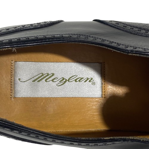 Mezlan Florence Captoe Kalbsleder schwarz elegante Schuhe Herren Größe 9,5 Spanien keine Schnürsenkel - Bild 9 von 9