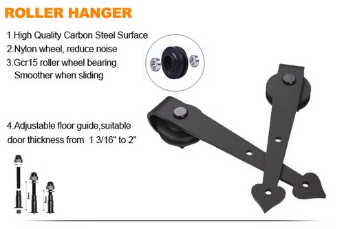 Rain Queen 2pcs Sliding SKYSEN 13FT Barn Door Hardware Kit, Sliding Barn Door Hardware Kit Trackless Sliding Door