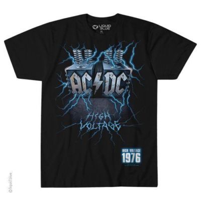 AC/Dc Live Wire Hochspannung Strom Rock & Roll Musik Band T-Shirt 31887