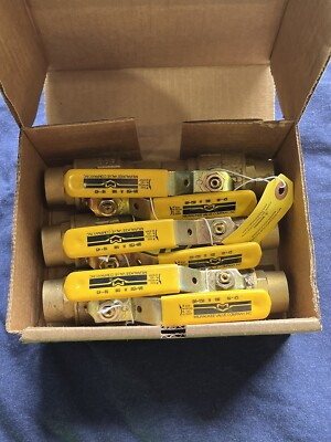 (Box of 6) 1  Solder, Std. Port, Bronze Ball Valve, 600WOG; 150 WSP, MADE IN USA