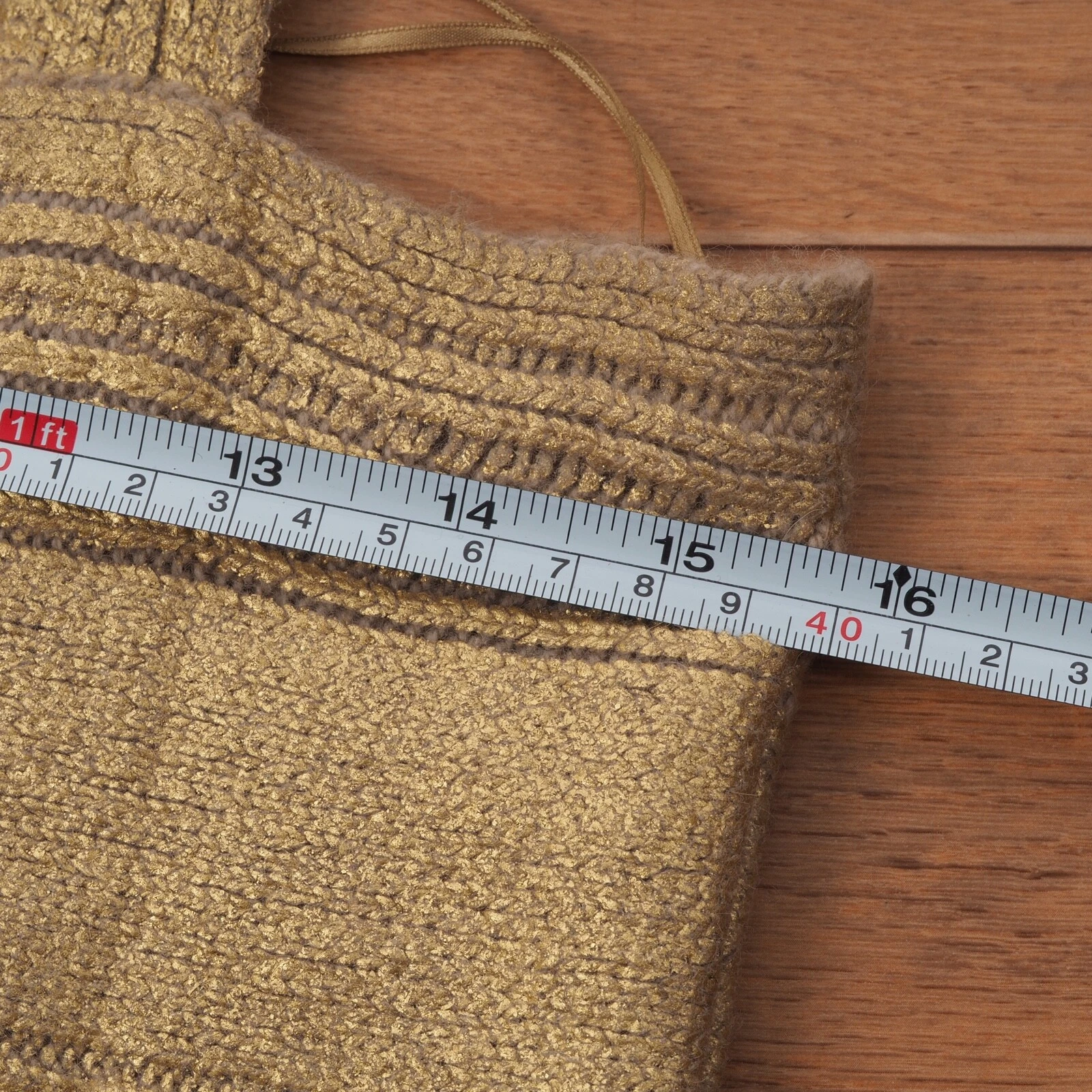 Abito vintage Moschino donna lana cashmere angora oro puro taglia IT40 US4 S