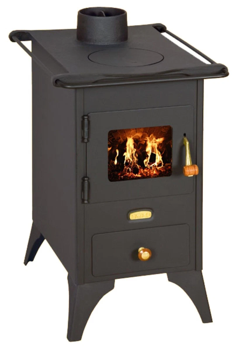 Wood Burning Stove Retro Cast Iron Plate Log Burner Fireplace Mini 5kw  PRITY NEW | eBay
