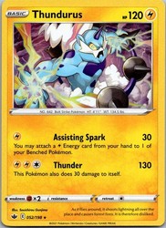 Thundurus 052/198 Chilling Reign Holo Rare