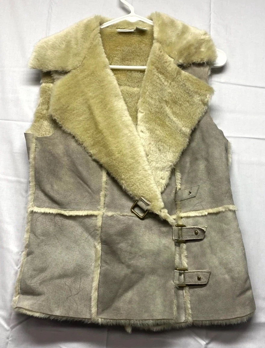 Gilet En Fausse Fourrure NEWPORT NEWS - Couleur Miel/marron - Taille L - Occasion Très Bon état