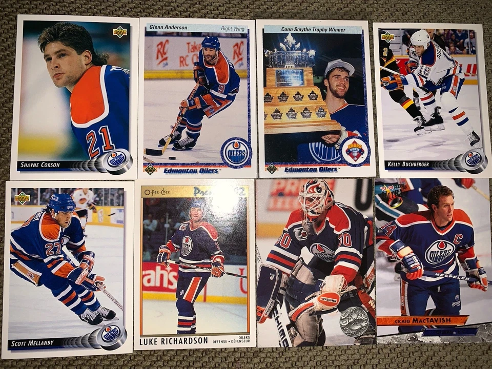 Lote de 32 cartas de anos diferentes Edmonton Oilers  - Imagem 3 de 4
