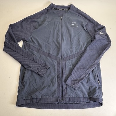 Nike Run Division Element Full-Zip Running Jacket Men s Large Blueish Gray.