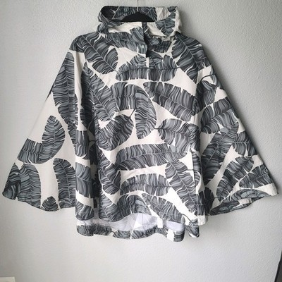 Herschel Supply Co. Voyage Packable Leaf Print Lightweight Poncho XSmall/Small